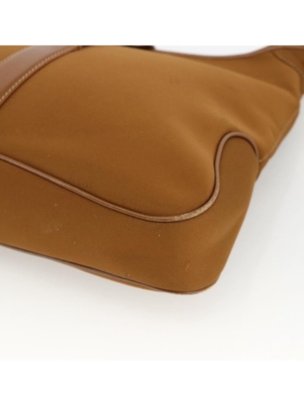 Authentic Salvatore Ferragamo Shoulder Bag Nylon Brown Silver - Picture 11 of 16